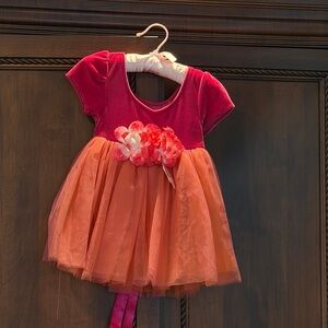 Elegant Pink and Orange Kids Formal Dress